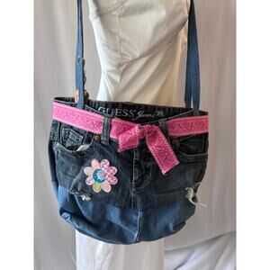 Handmade Recycled Blue Jeans Purse